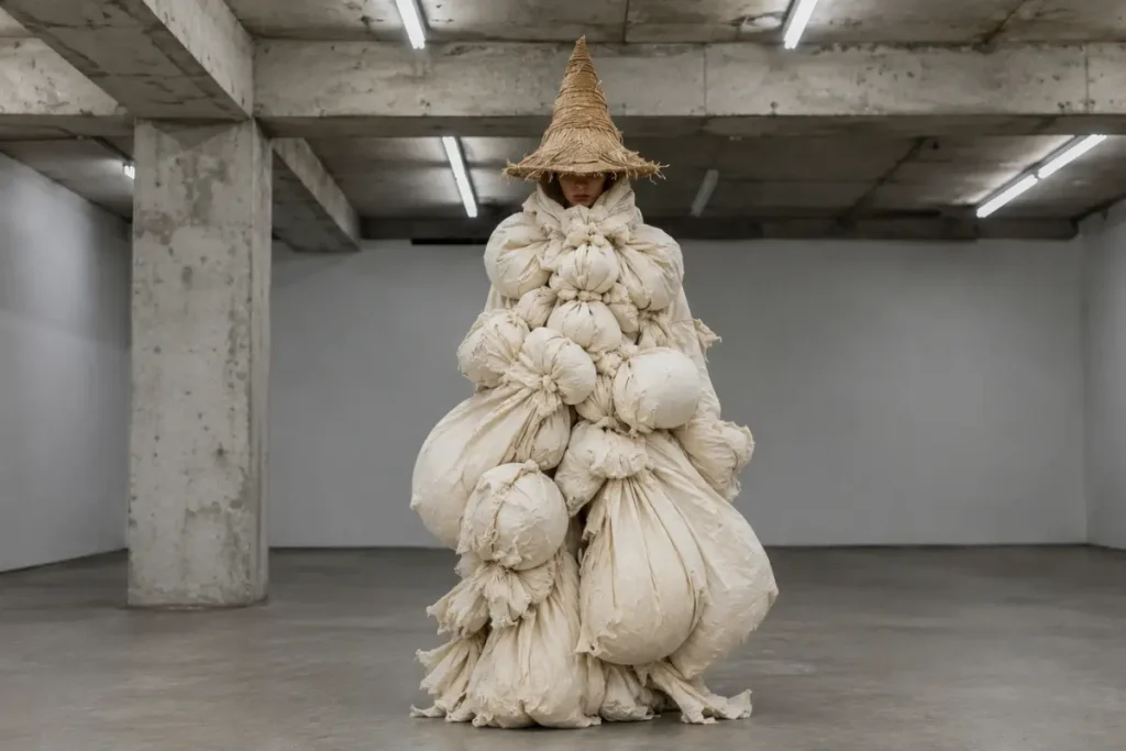 Comme des Garcons SS26 After the Dust sculptural burlap collection Paris 2026