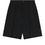Black CDG Pleated Shorts