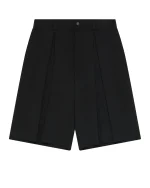 Black CDG Pleated Shorts