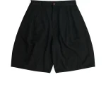Black CDG Washed Polyester Shorts