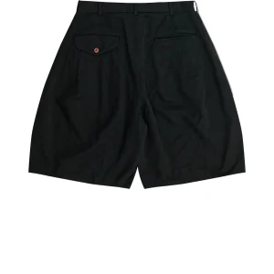 Black CDG Washed Polyester Shorts