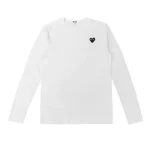 CDG Play Long Sleeve Overlapping Heart White & Blue