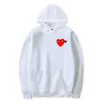 Comme Des Garcons Double Hearts Hoodie