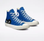 Converse Black Heart Blue High Top