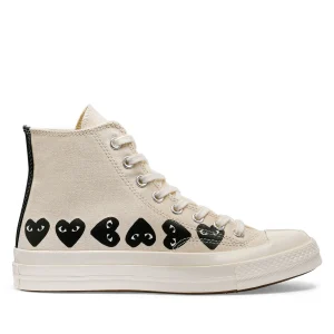Converse Multi Black Heart High Top (White)