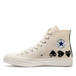 Converse Multi Black Heart High Top (White)