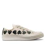 Converse Multi Black Heart Low Top (White)