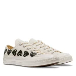 Converse Multi Black Heart Low Top (White)
