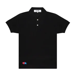 PLAY Polo Red Invader Heart and Blue Emblem (Black)