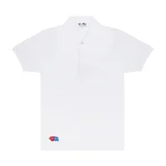 PLAY Polo Red Invader Heart and Blue Emblem (White)