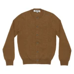 PLAY Round Neck Cardigan Pastel Series Sleeve Heart (Camel)