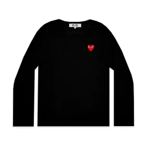 PLAY Round Neck Sweater Red Emblem (Black)