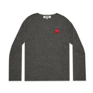 PLAY Round Neck Sweater Red Emblem (Grey)