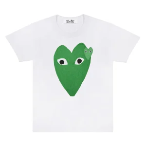 PLAY T-Shirt Large Green Heart and Emblem