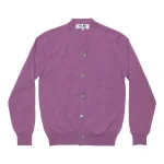 PLAY V-Neck Cardigan Pastel Series Sleeve Heart (Purple)