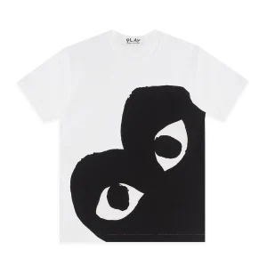 PLAY White T-Shirt with Black Corner Heart
