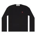 Play Cdg Small Red Heart ls (Black)