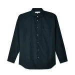 SHIRT FOREVER Cotton Peter Pan Collar Shirt Navy