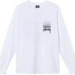 Stussy x CDG Dot LS Long Sleeve White