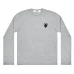 play cdg double eye black heart in (grey)
